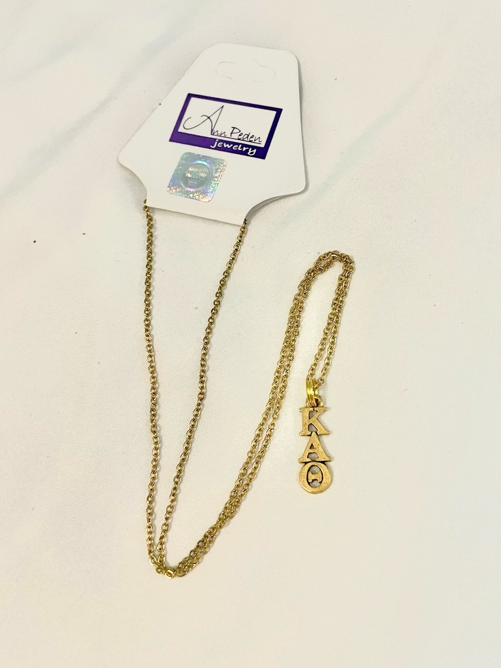 KAO Kappa Alpha Theta Greek Letter Pendant Necklace